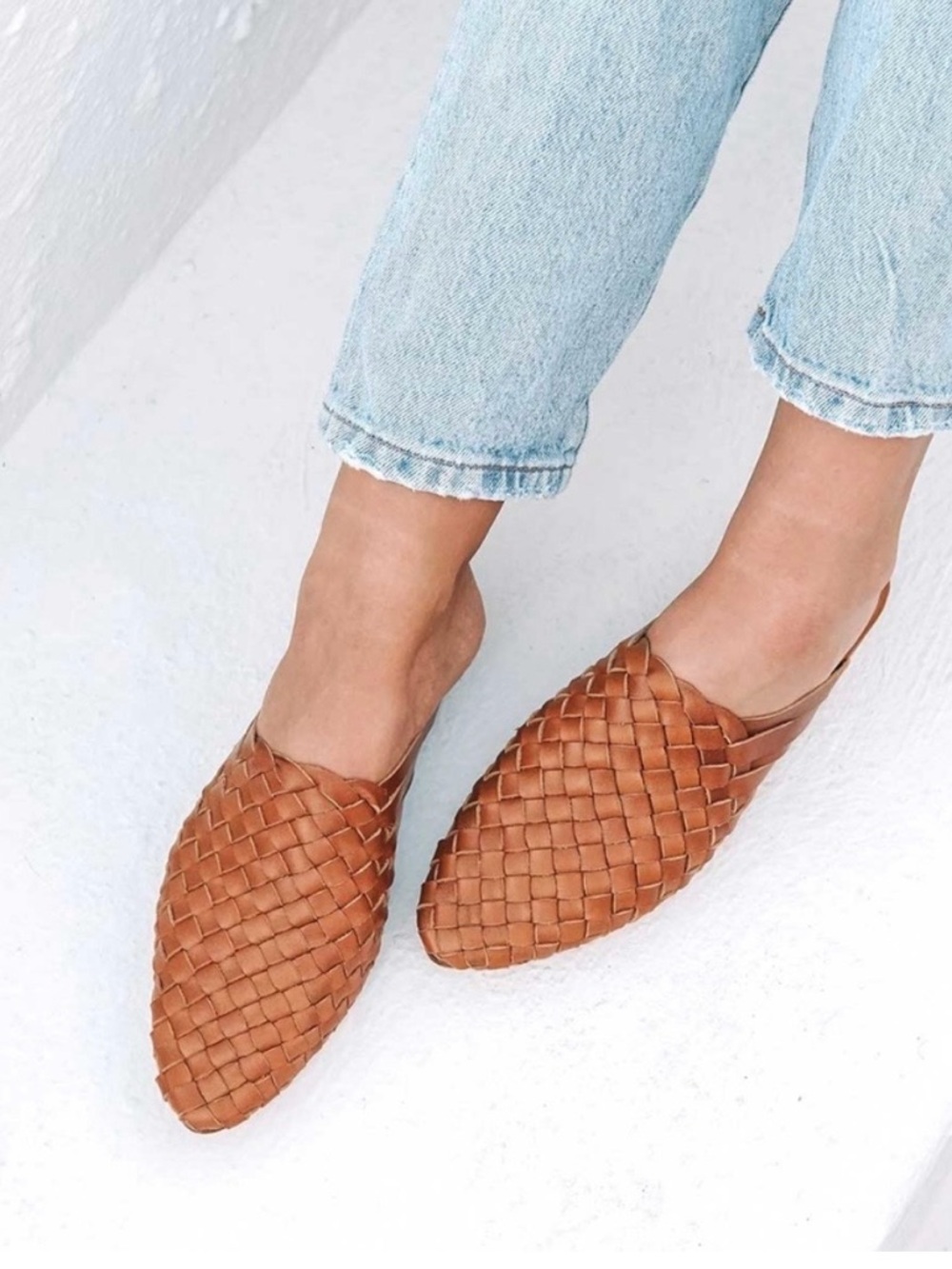 Liberte Bondi Woven Mule Cognac